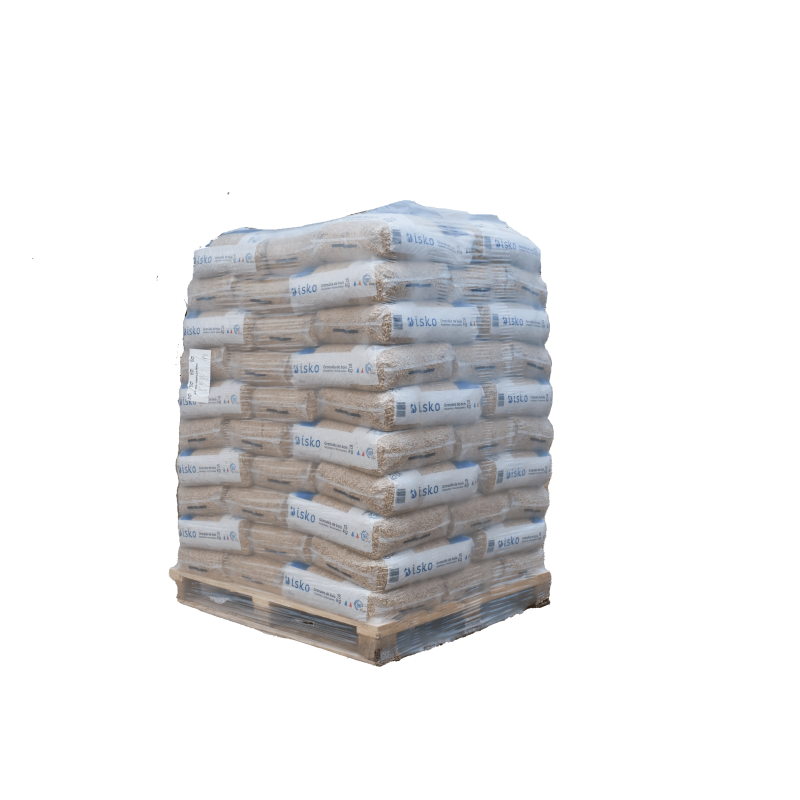 Granulés de bois ISKO DIN Plus – Palette 70 sacs de 15 kg (1050 kg)