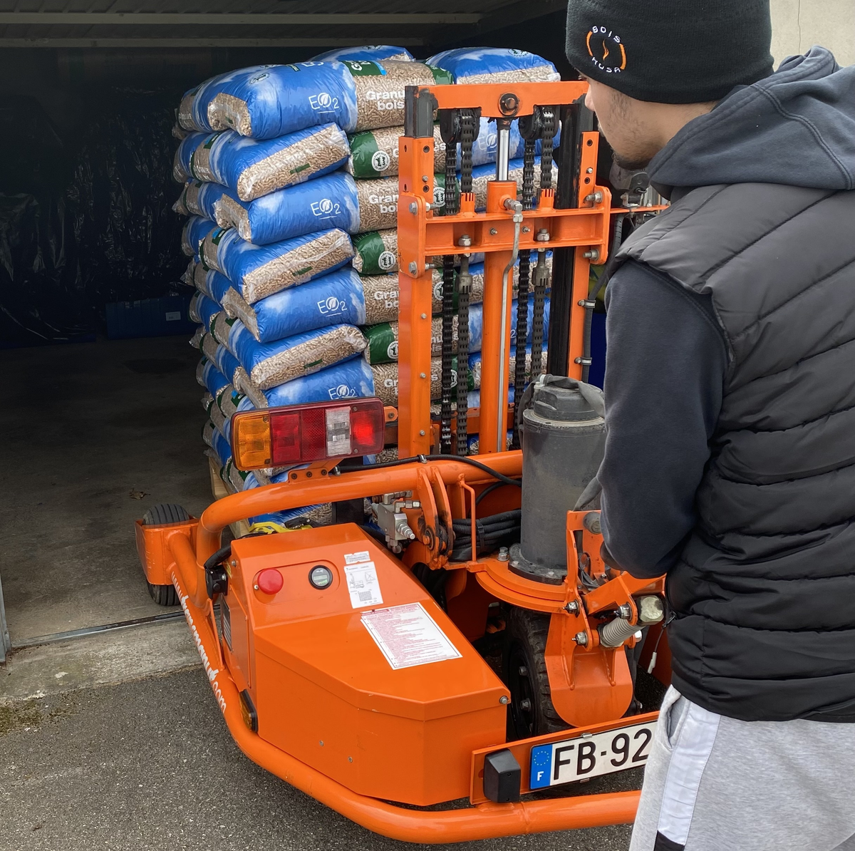 Granulés de bois EO2 DIN+ – Palette 66 sacs de 15 kg (990 kg) – vue 2
