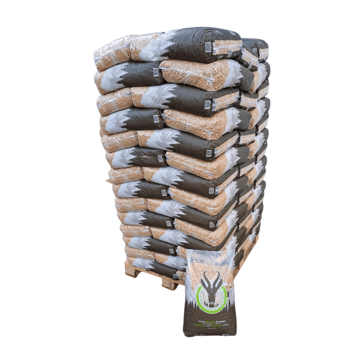 Granulés de bois STARK Pellets DIN+ ENplus A1 – Palette 70 sacs de 15 kg (1050 kg)