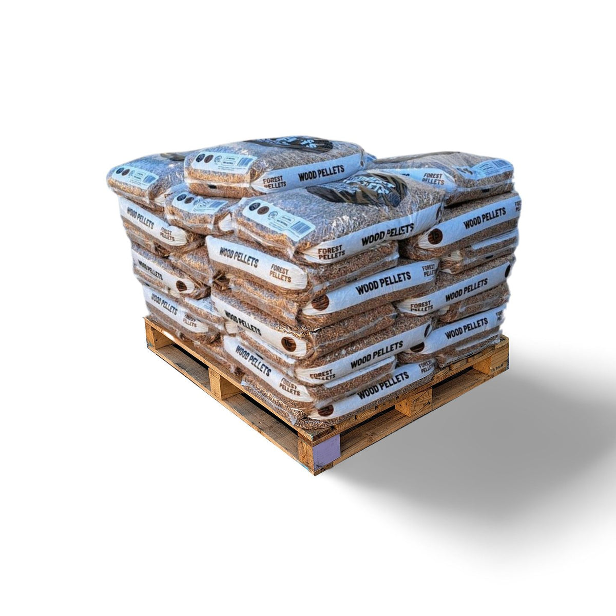 Granulés de bois Forest Pellets ENplus – Demi-palette 36 sacs de 15 kg (540 kg)