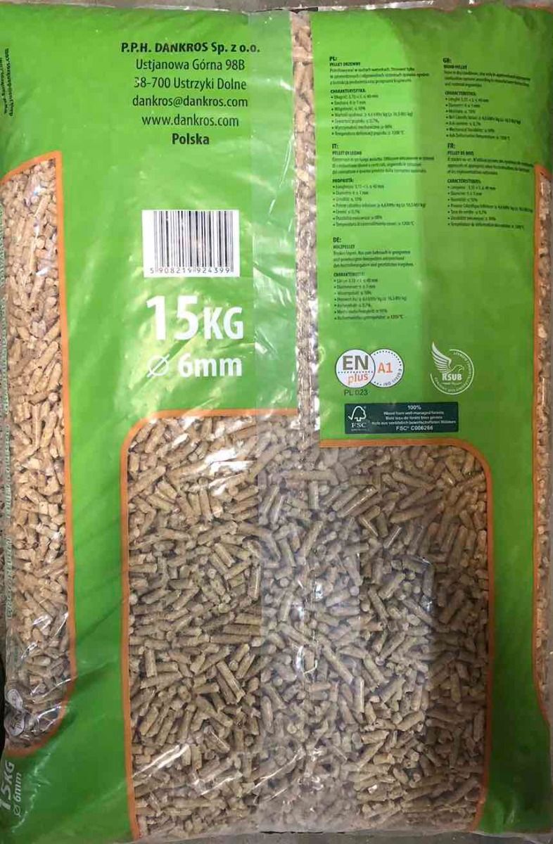 Granulés de bois 100 % naturels – Palette 70 sacs de 15 kg (1050 kg) – vue 2