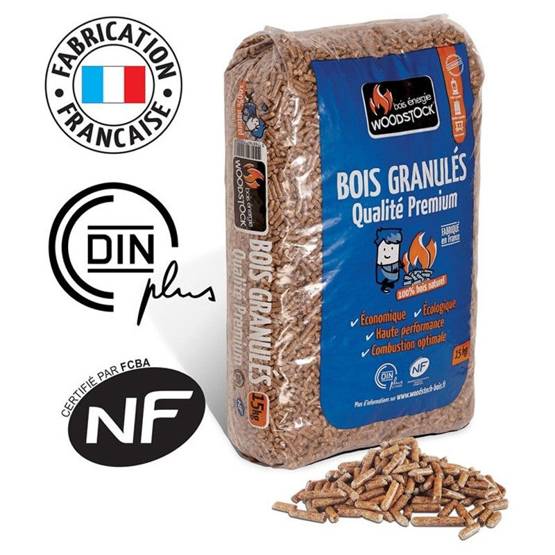Granulés de bois WOODSTOCK NF DIN Plus – Palette 78 sacs de 15 kg (1170 kg) – vue 2