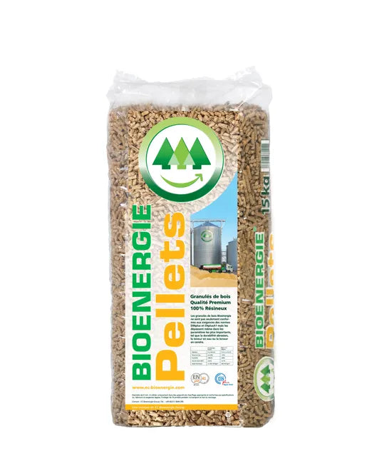 Granulés de bois Bio Énergie DIN Plus ENplus A1 – Palette 66 sacs de 15 kg (990 kg) – vue 2